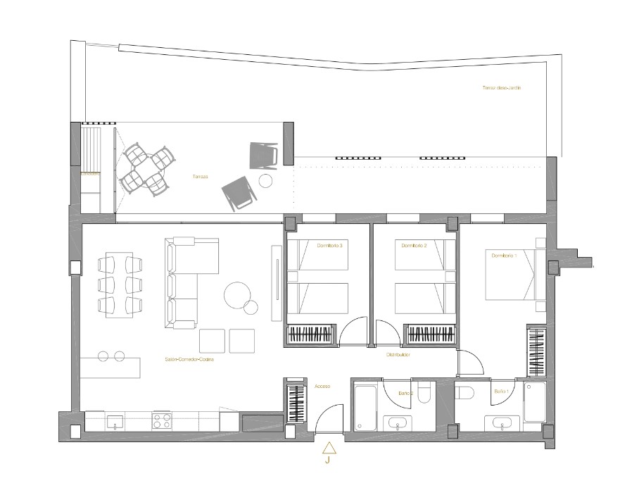 Nieuwbouw gelijkvloers appartement in Dénia met 3 slaapkamers