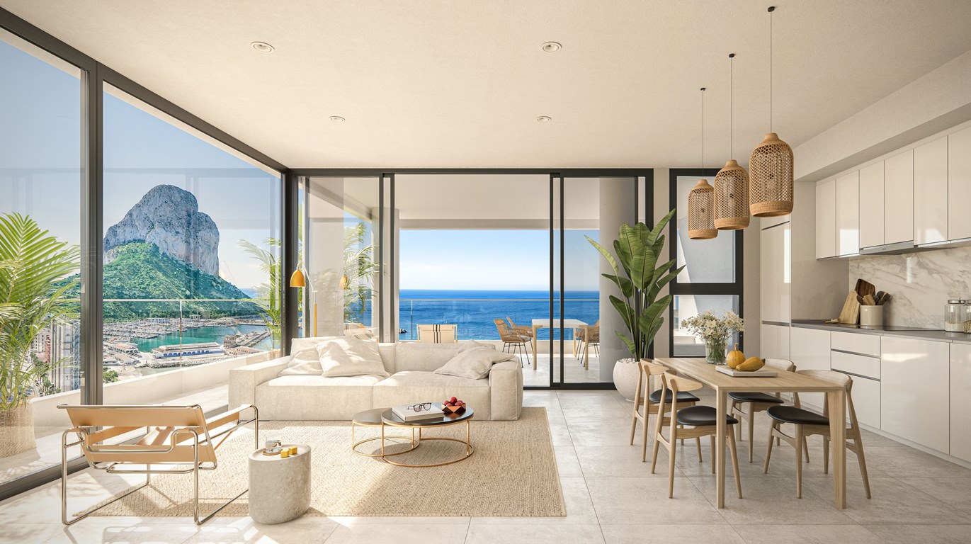 Nieuw appartement op de tweede lijn van het strand in Calpe